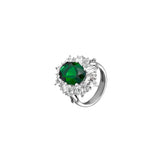 Dorsey - HOUGHTON, LAB EMERALD RING, SILVER