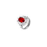 Dorsey - HOUGHTON, LAB RED SAPPHIRE PINKY RING, SILVER