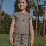 DÔEN - TOMMIE SHORT -- NOIR LA MADDALENA GINGHAM