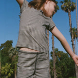DÔEN - TOMMIE SHORT -- NOIR LA MADDALENA GINGHAM