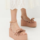 Loeffler Randall - Hudson Blush Bow Platform Sandal