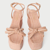 Loeffler Randall - Hudson Blush Bow Platform Sandal