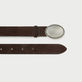 Loeffler Randall - Hugo Brown/Silver Plaque Belt