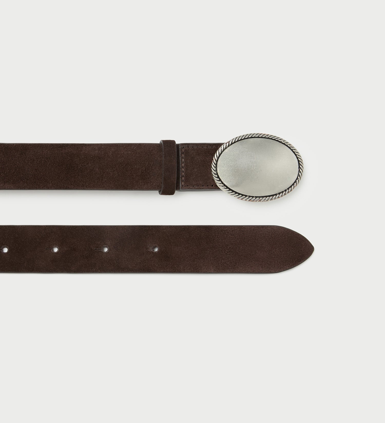 Loeffler Randall - Hugo Brown/Silver Plaque Belt
