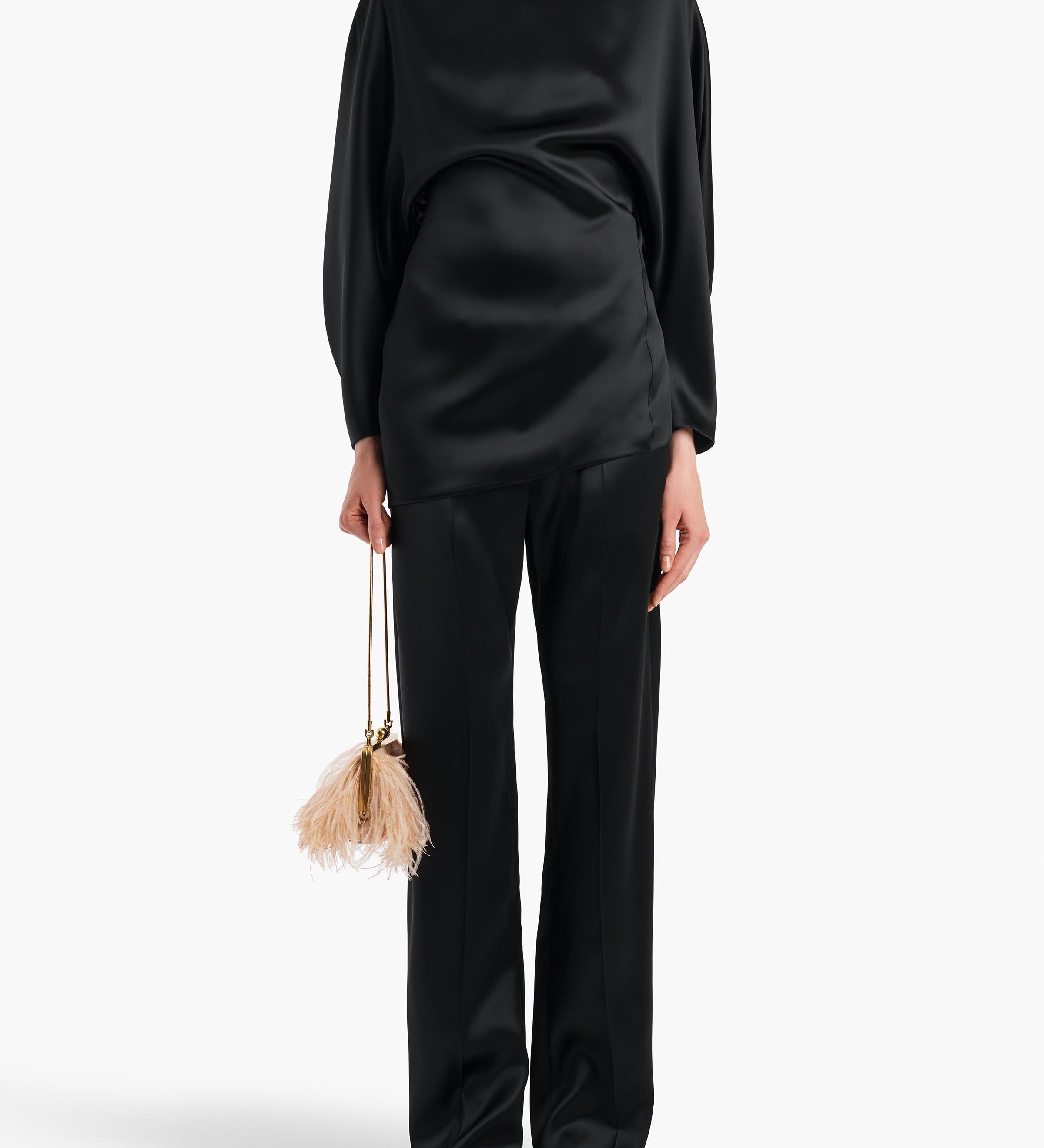 Khaite - Hunter Pant in Black Satin