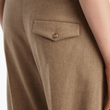 Khaite - Hunter Pant in Desert Sand Wool Cashmere