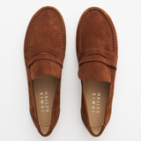 Jamie Haller - The Penny Loafer in Chocolate Suede