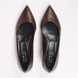 Jamie Haller - The Kitty Point Heel in Coffee Snake