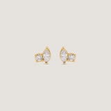 Kinn - Hillary Double Diamond Stud Earrings