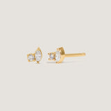 Kinn - Hillary Double Diamond Stud Earrings