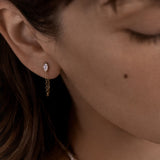 Kinn - Marquise Chain Earrings Diamond