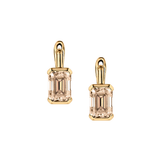 Dorsey - INÈS EMERALD - CUT EARRINGS IN HONEY MOISSANITE, 18K GOLD VERMEIL