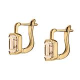 Dorsey - INÈS EMERALD - CUT EARRINGS IN HONEY MOISSANITE, 18K GOLD VERMEIL