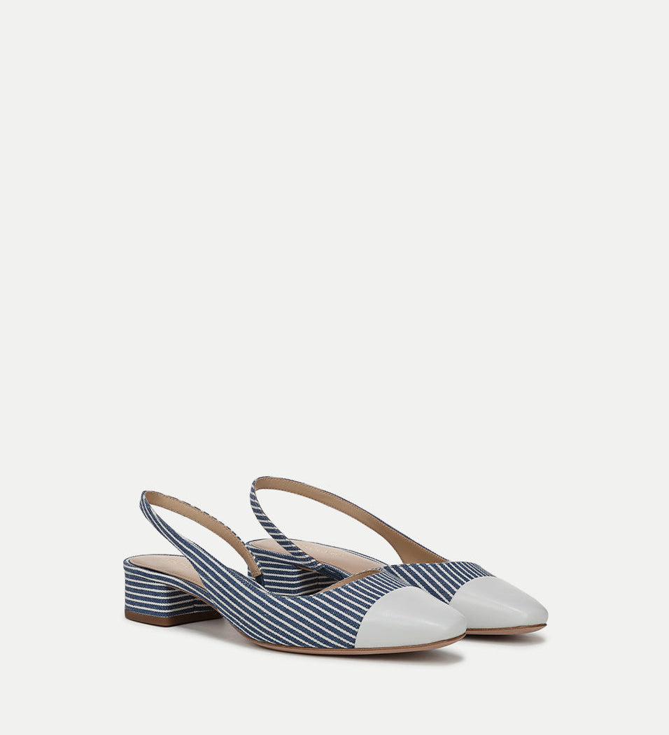 Veronica Beard - Cecile Denim Cap - Toe Slingback