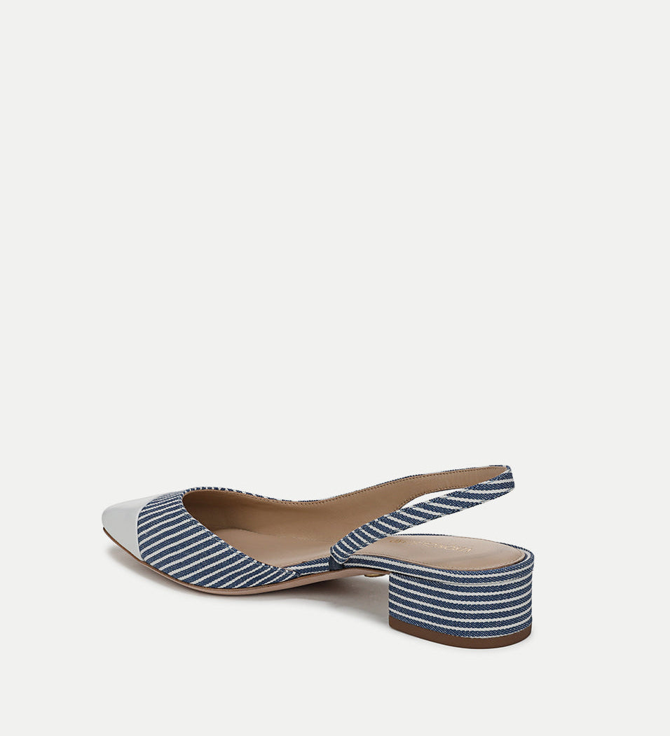 Veronica Beard - Cecile Denim Cap - Toe Slingback