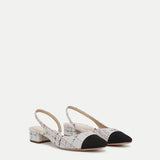 Veronica Beard - Cecile Tweed Cap - Toe Slingback