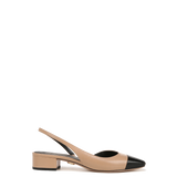 Veronica Beard - Cecile Leather Cap-Toe Slingback
