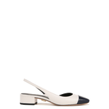 Veronica Beard - Cecile Leather Cap-Toe Slingback