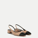 Veronica Beard - Cecile Leather Cap-Toe Slingback
