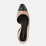 Veronica Beard - Cecile Leather Cap-Toe Slingback