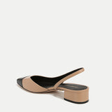 Veronica Beard - Cecile Leather Cap-Toe Slingback