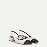 Veronica Beard - Cecile Leather Cap-Toe Slingback