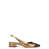 Veronica Beard - Cecile Leather Cap-Toe Slingback