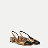 Veronica Beard - Cecile Leather Cap-Toe Slingback