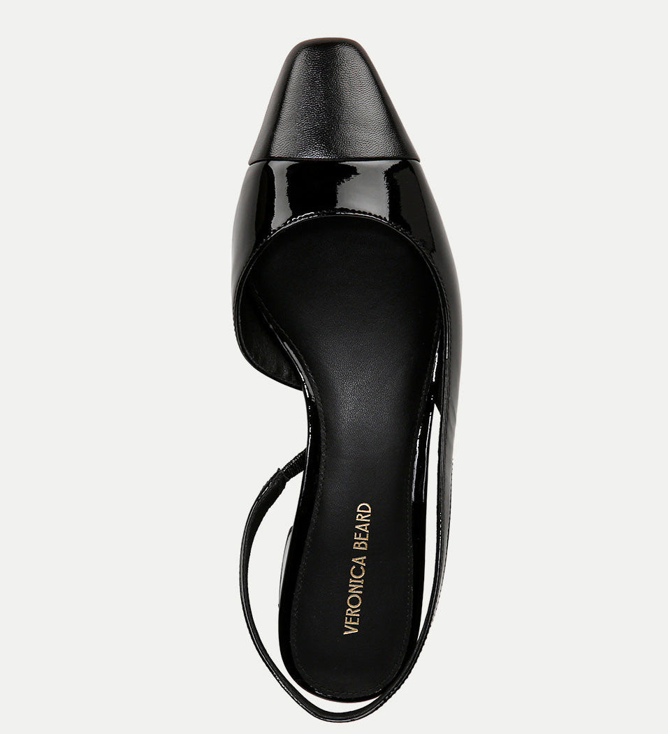 Veronica Beard - Cecile Leather Cap - Toe Slingback