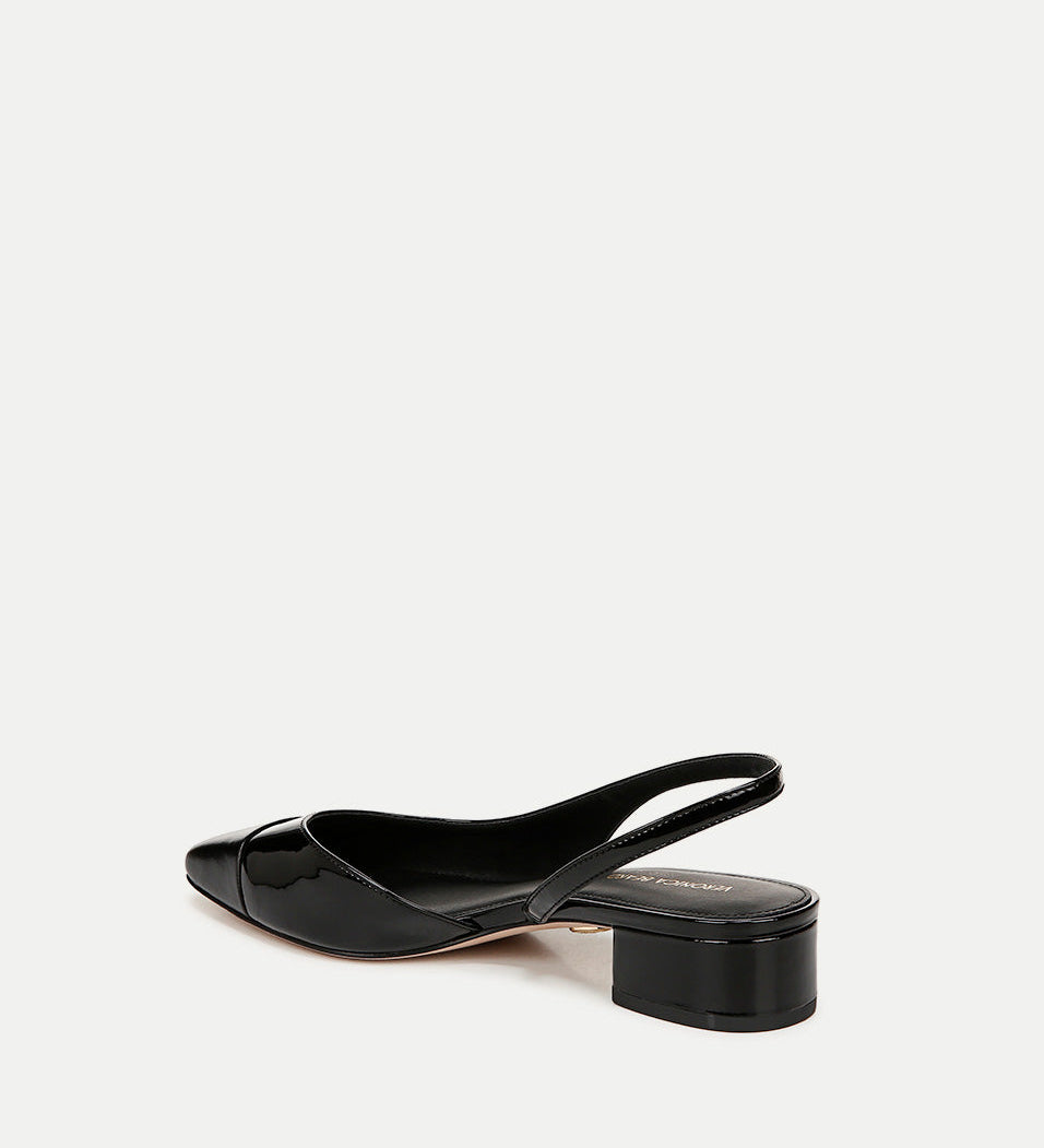 Veronica Beard - Cecile Leather Cap - Toe Slingback