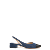 Veronica Beard - Cecile Denim Cap-Toe Slingback
