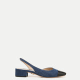 Veronica Beard - Cecile Denim Cap-Toe Slingback