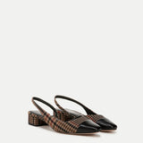 Veronica Beard - Cecile Plaid Cap - Toe Slingback