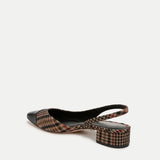 Veronica Beard - Cecile Plaid Cap - Toe Slingback