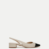 Veronica Beard - Cecile Raffia Cap-Toe Slingback