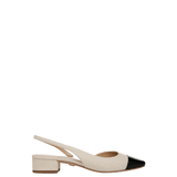 Veronica Beard - Cecile Raffia Cap-Toe Slingback