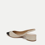 Veronica Beard - Cecile Raffia Cap-Toe Slingback