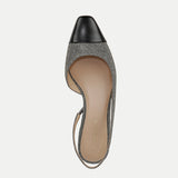Veronica Beard - Cecile Lurex Cap - Toe Slingback