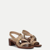 Veronica Beard - Etta Suede Mid - Heel Sandal