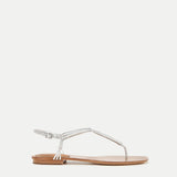 Veronica Beard - Amelia T-Strap Metallic Sandal