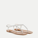 Veronica Beard - Amelia T-Strap Metallic Sandal