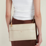 Metier - Incognito Clutch Smooth Calfskin White Sand