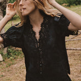 DÔEN - IDELLA TOP -- BLACK