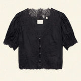 DÔEN - IDELLA TOP -- BLACK