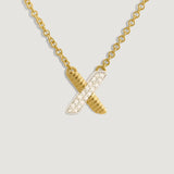 Kinn - Two Toned Eternal Bond X Diamond Necklace