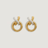 Kinn - Two Toned X Earrings