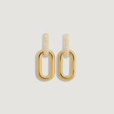 Kinn - Pavé Link Earrings Diamond