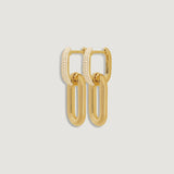 Kinn - Pavé Link Earrings Diamond
