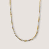 Kinn - Petite Diana Tennis Necklace Diamond Yellow Gold