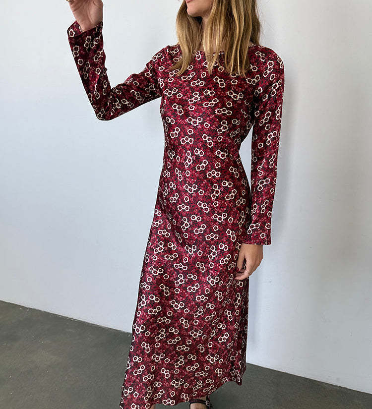 Ciao Lucia - Gaia Ruby Silk Dress